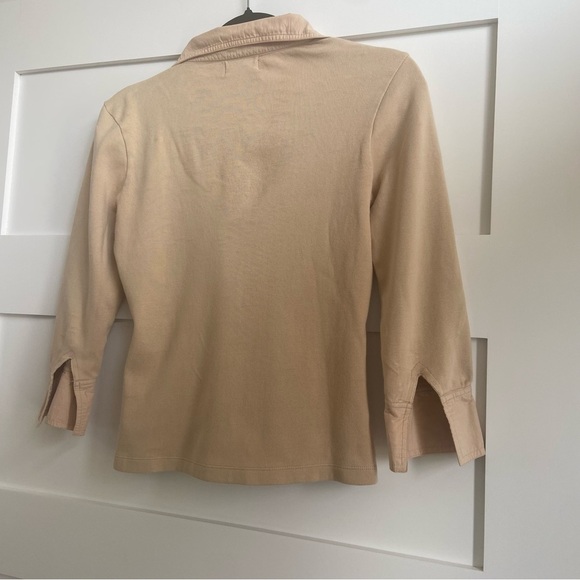 Garage 90s Y2K Beige Lace-Up Top - Picture 8 of 14